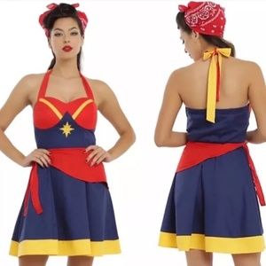 Her Universe Captain Marvel Cosplay Halter Dress